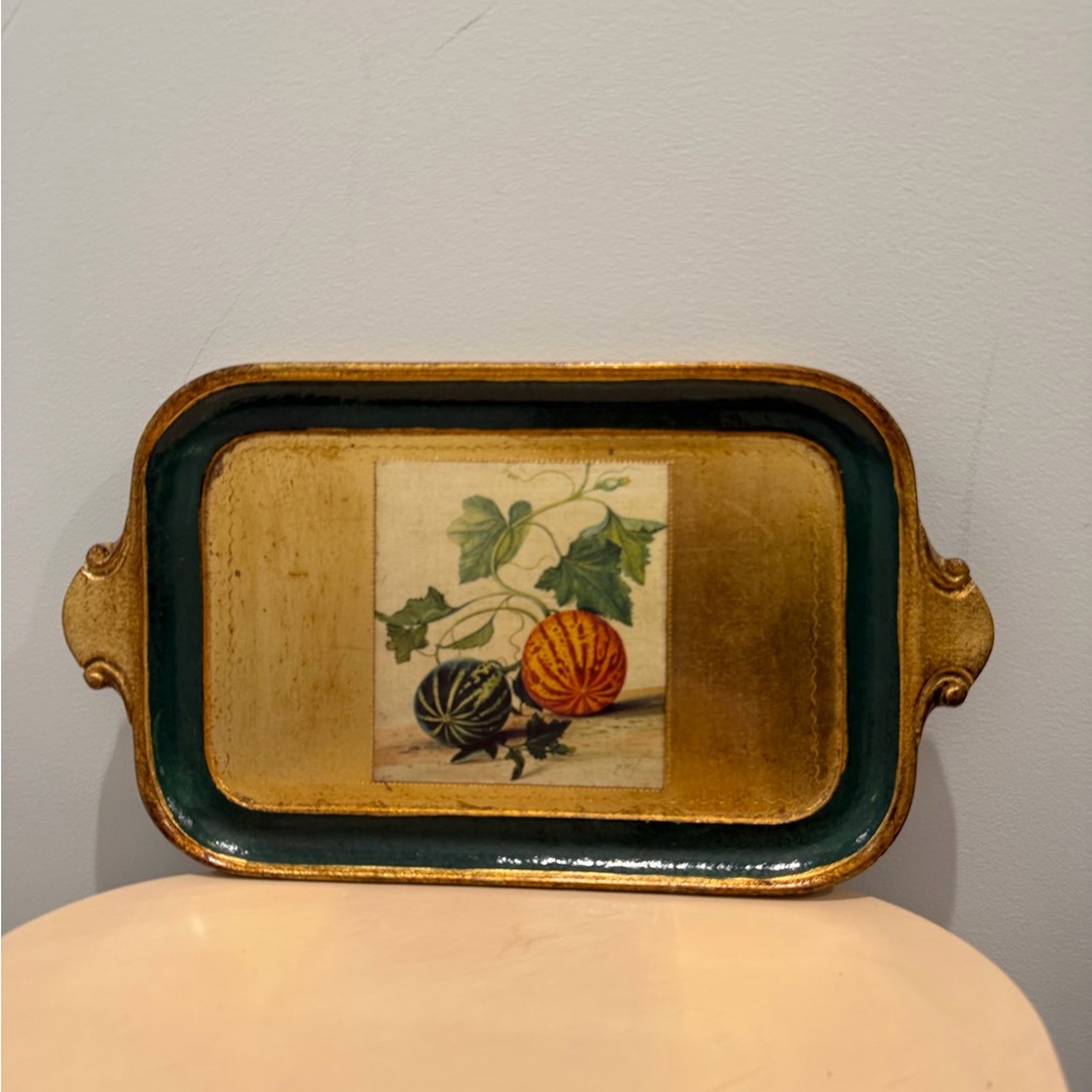 VIETRI Florentine Italian Gilded Decorative Tray